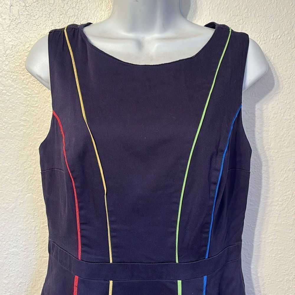 Modcloth Between the Lines Fit and Flare Dress Large - Picture 4 of 6